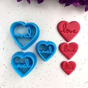 Love heart cutter | Valentine’s Day cutter | heart cutter | love cutter l polymer clay cutters l clay tools l holiday clay cutters l gift