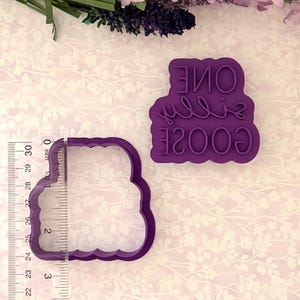 Silly Goose Cookie Cutter and stamp l Party Cookie Cutter l Cookie pattern l fondant stamp l Baking stamp l fondant stamps image 9