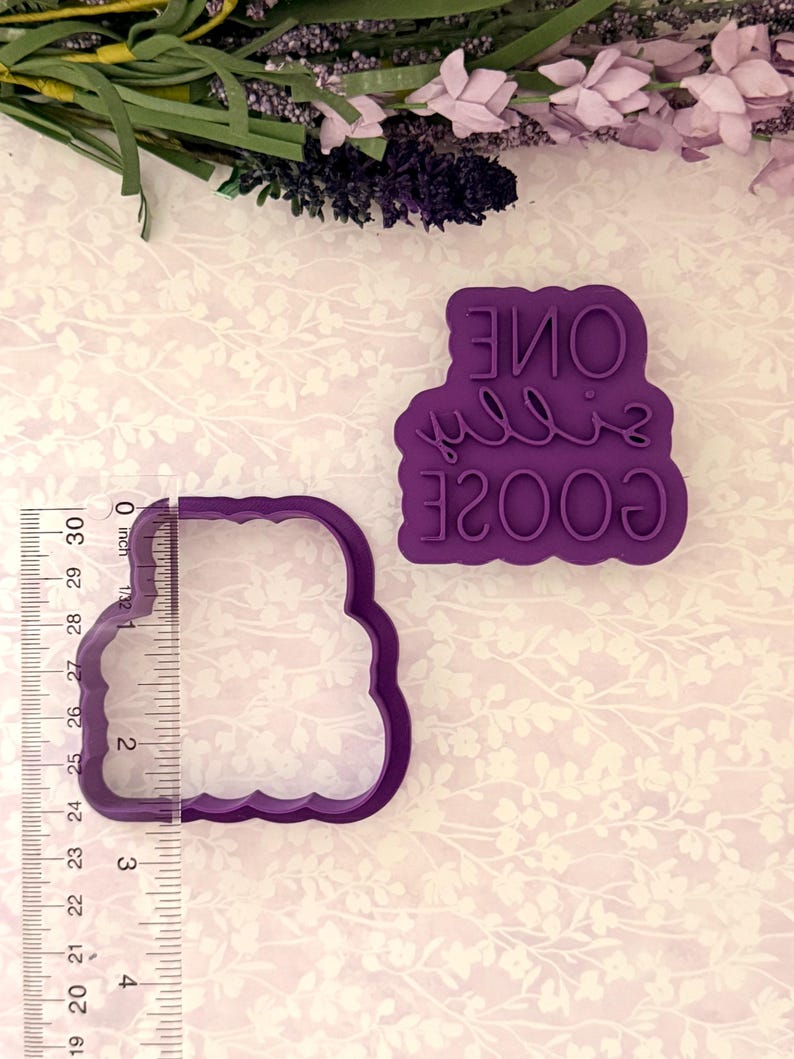 Silly Goose Cookie Cutter and stamp l Party Cookie Cutter l Cookie pattern l fondant stamp l Baking stamp l fondant stamps image 9