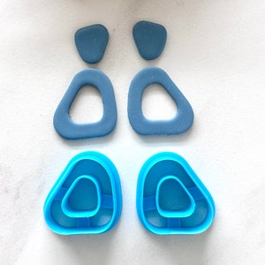 Organic Donut Polymer Clay Cutters: Dangle Earring Hoop Cutters