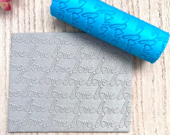 Love Clay Roller l Valentine's Day Texture Craft Tool l work texture roller l valentine pattern l fondant imprint l baking tool