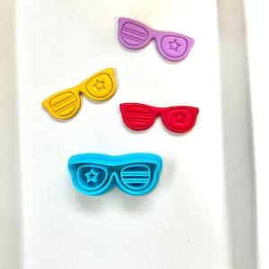 Coupe-boucles d&#39;oreilles pour lunettes de soleil, coupe-boucles d&#39;oreilles pour lunettes de soleil, coupe-boucles d&#39;oreilles d&#39;été, coupe-boucles du 4 juillet, lunettes de soleil, coupe-argile