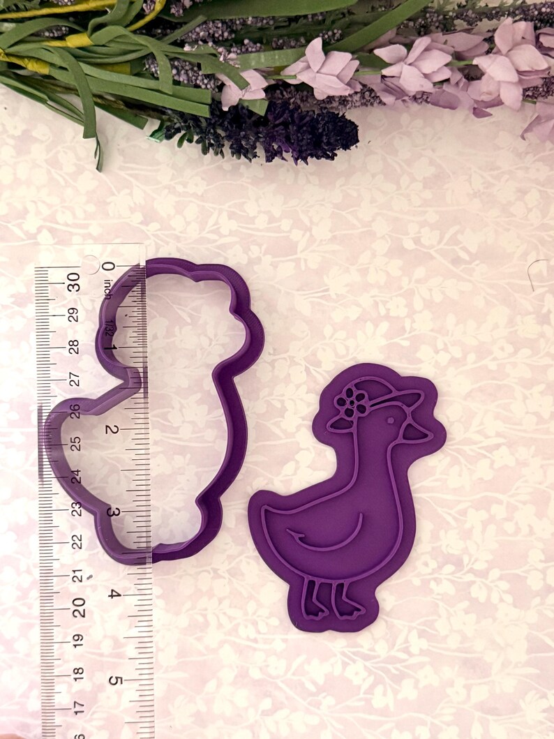 Silly Goose Cookie Cutter and stamp l Party Cookie Cutter l Cookie pattern l fondant stamp l Baking stamp l fondant stamps image 10