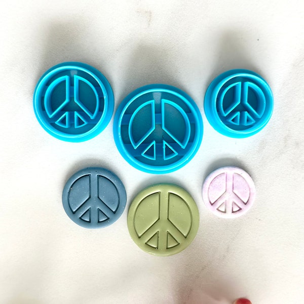 Peace cutter | peace sign cutters | peace clay cutters | dangle and drop earrings l clay cutters l hippy clay cutters l polymer clay cutter