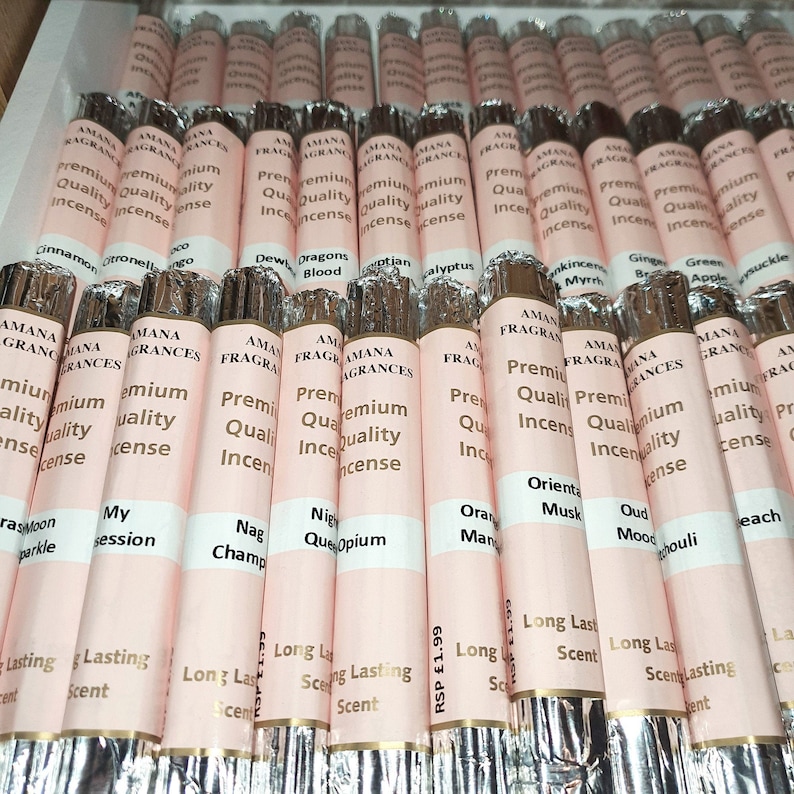 60 Mixed Pack Long Burning Incense Sticks Etsy UK