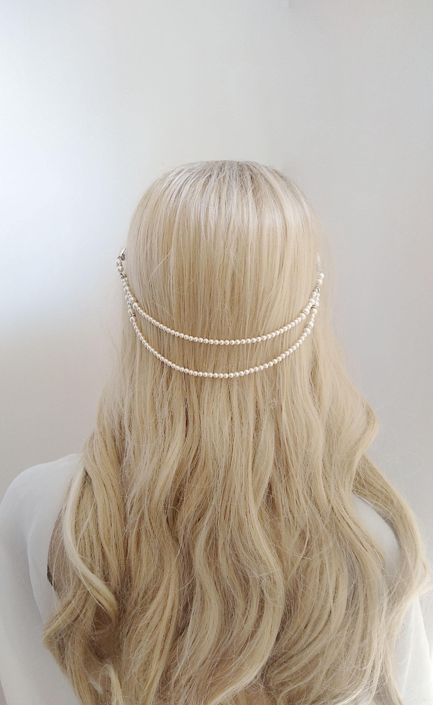 Pearl Chain Headpiece - Etsy