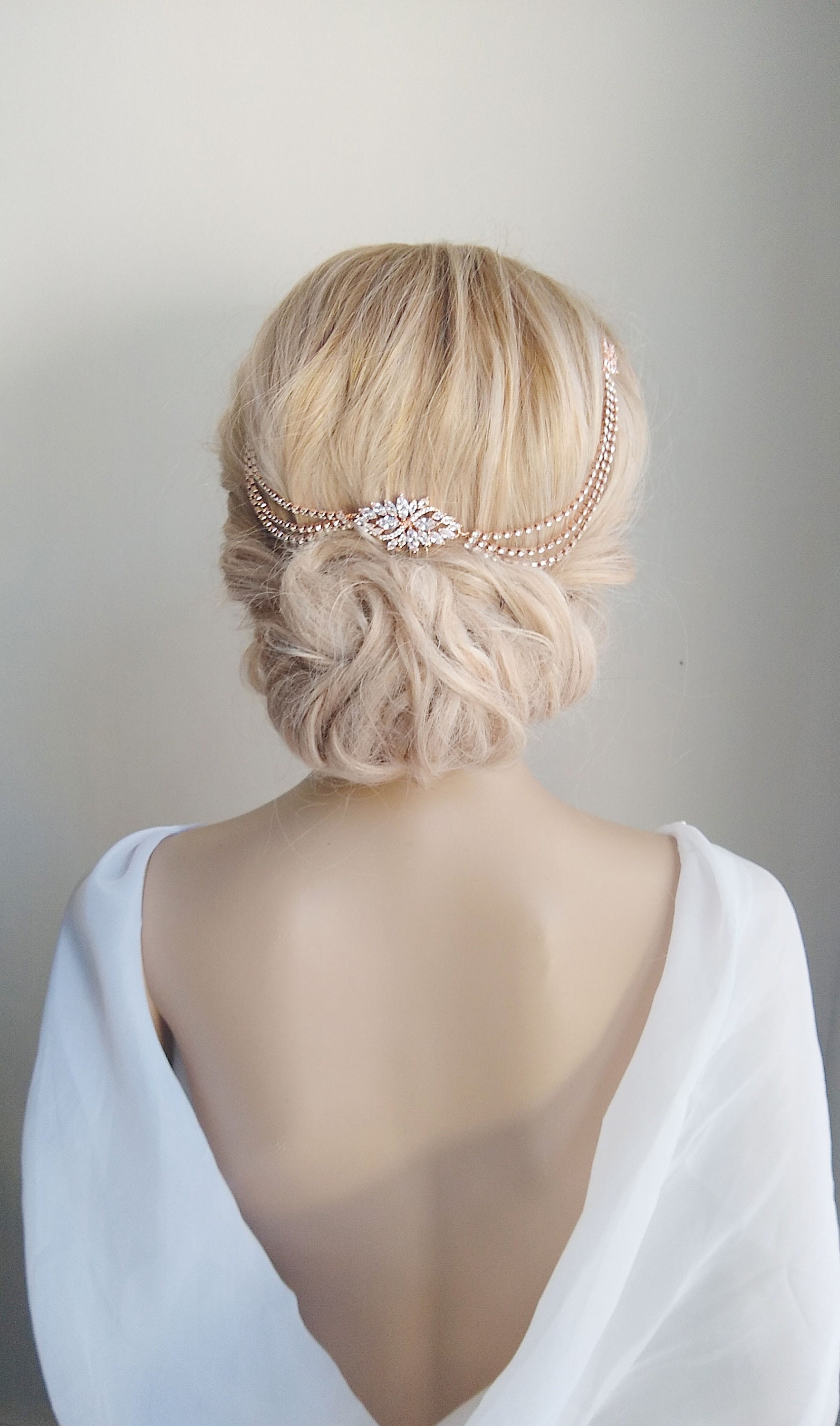 Strass Kopfkette Mit Quasten – Gold, Vintage 1920er Look, Für Partys & Hochzeiten