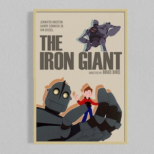The Iron Giant Mid Century Movie Poster | Film Posters | Minimalist Movie Poster | Digital Download | Printable Wall Art Poster