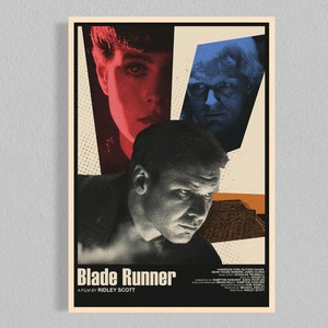Blade Runner Mid Century Movie Poster | Film Posters | Minimalist Movie Poster | Digital Download | Printable Wall Art Poster