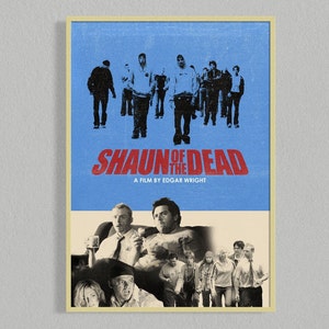 Shaun of the Dead Mid Century Movie Poster / Poster di film / Poster di film minimalista / Download digitale / Poster da parete stampabile