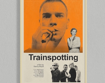 Trainspotting Mid Century Movie Poster | Film Posters | Minimalist Movie Poster | Digital Download | Printable Wall Art Poster