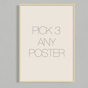 3er Set Mid Century Vintage Style Digitale Datei Poster