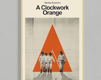 Póster de la película La Naranja Mecánica / Pósteres de cine / Póster minimalista / Descarga digital / Póster imprimible