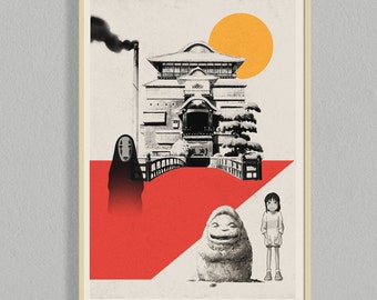 Spirited Away Movie Poster | Film Posters | Minimalist Movie Poster | Digital Download | Printable Wall Art Poster