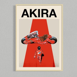 AKIRA Mid Century Movie Poster | Film Posters | Minimalist Movie Poster | Digital Download | Printable Wall Art Poster