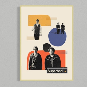 Superbad Mid Century Movie Poster | Film Posters | Minimalist Movie Poster | Digital Download | Printable Wall Art Poster