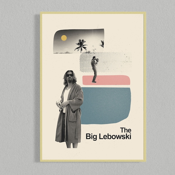 The Big Lebowski Mid Century Movie Poster | Film Digital Posters | Minimalist Movie Poster | Digital Download | Printable Trendy Wall Art