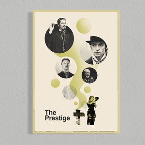 The Prestige Mid Century Movie Poster | Film Posters | Minimalist Movie Poster | Digital Download | Printable Wall Art Poster