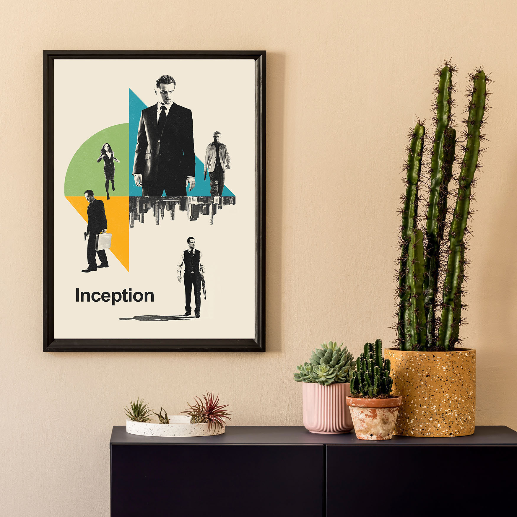 Inception Mid Century Movie Poster Film Posters Minimalist Movie Poster Digital Download