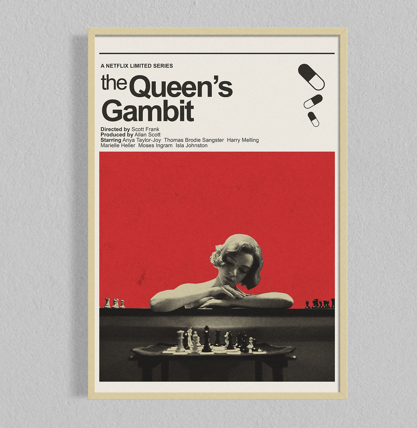 Cartaz O Gambito da Rainha / Poster The Queen's Gambit