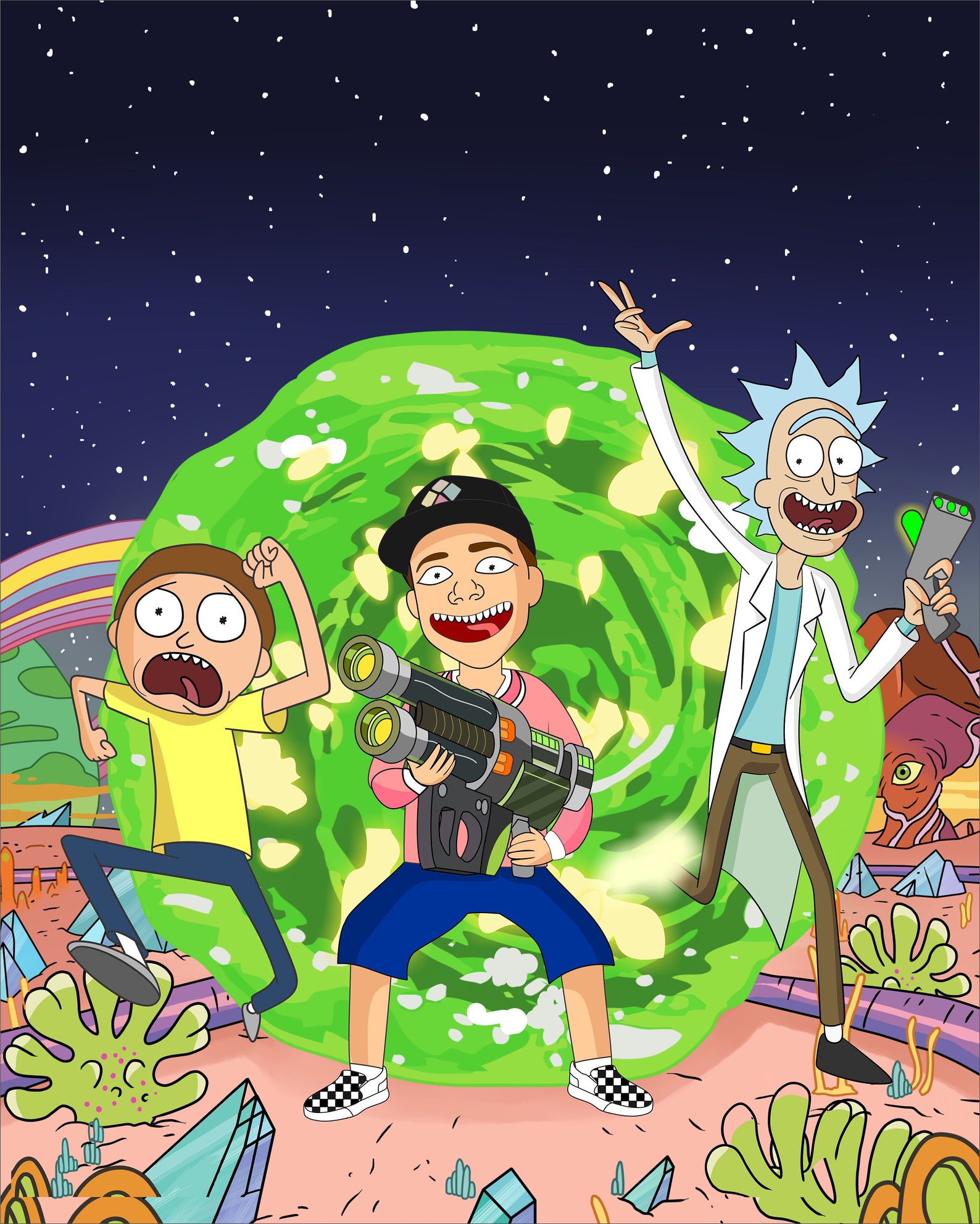 Rick and Morty custom portrait perfect gift for your loved Etsy