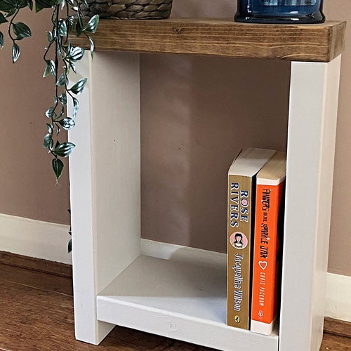 Rustic Solid Wooden End Table Coffee Table Slim Narrow Side Etsy UK