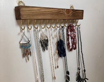 Bar Jewellery Holder | Earring Organiser, Home Decor, Necklace Storage