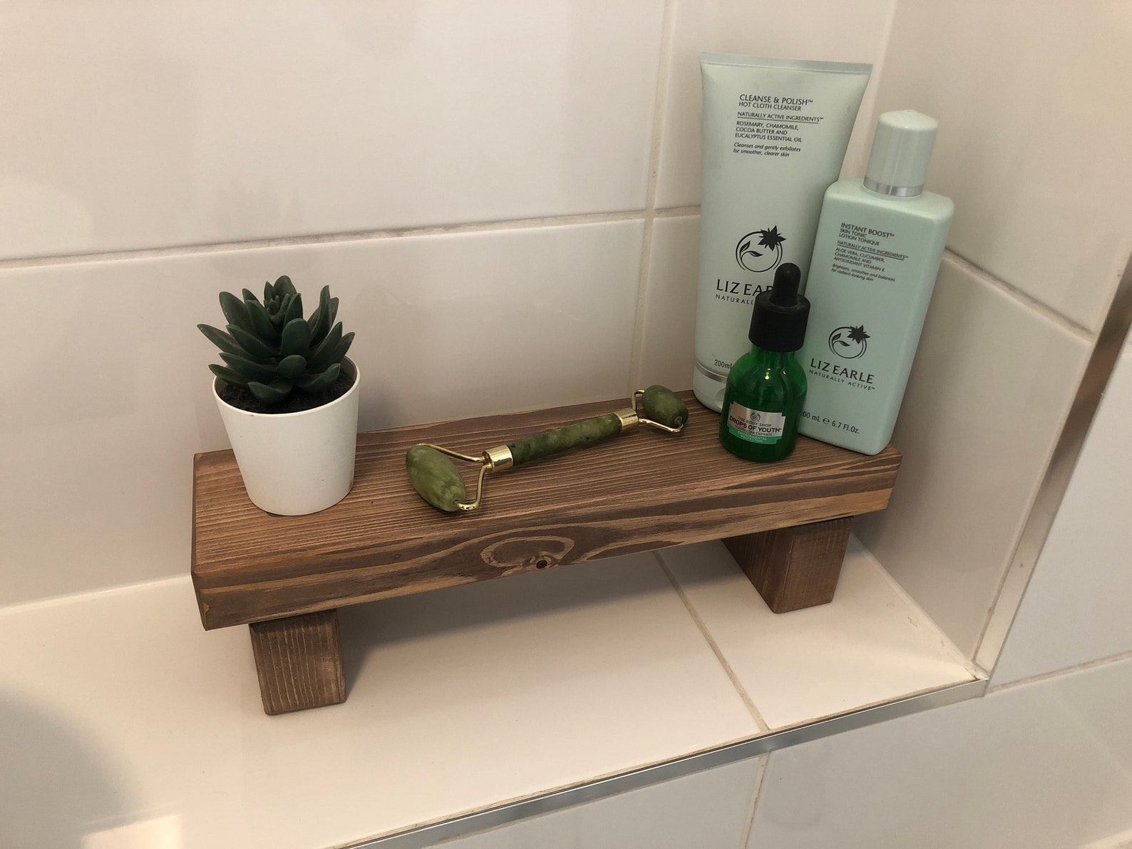 Wooden Countertop Tray Kitchen Stand Bathroom Shelf Riser Etsy