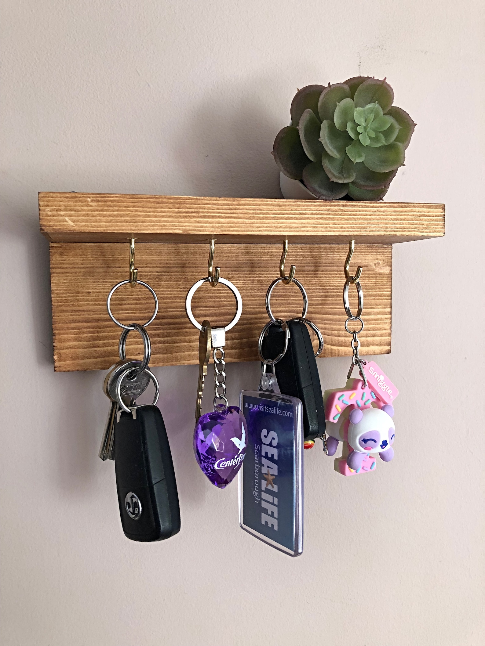 Wall Mounted Key Organiser Car Key Tidy With Display Shelf Etsy UK
