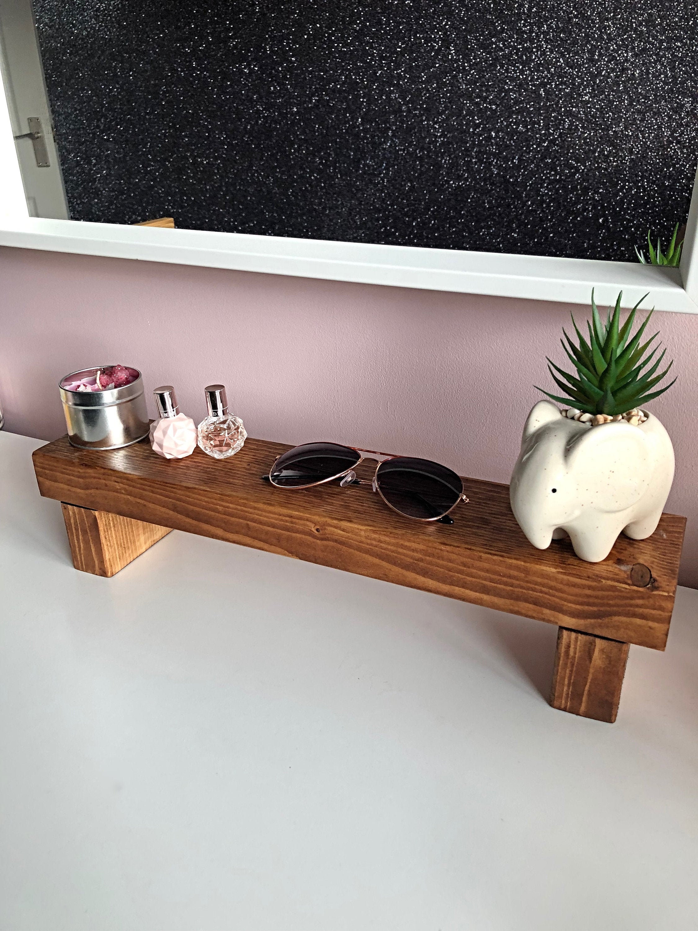 Wooden Countertop Tray Kitchen Stand Bathroom Shelf Riser Etsy UK