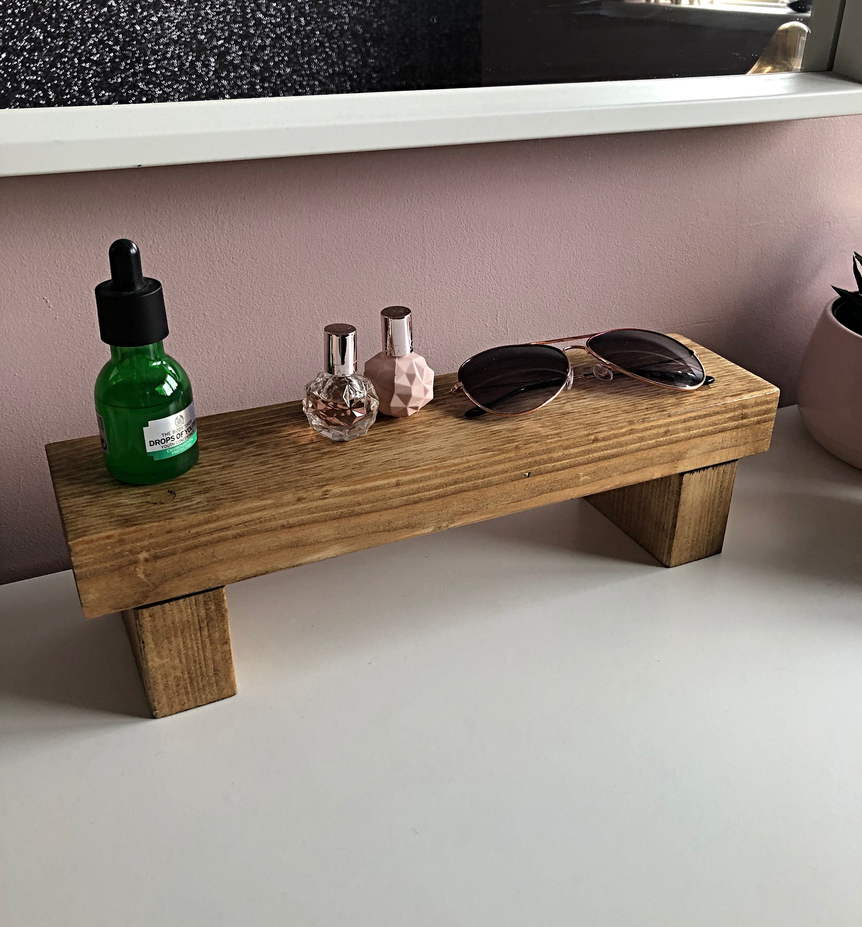 Wooden Countertop Tray Kitchen Stand Bathroom Shelf Riser Etsy