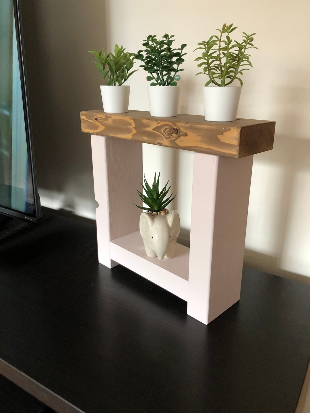 Square Wooden Countertop Tray, Kitchen Stand, Bathroom Shelf Riser