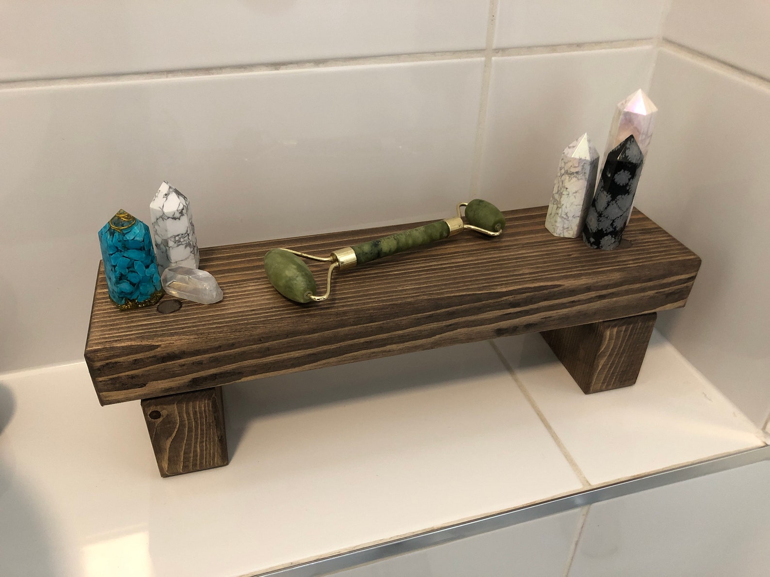 Wooden Countertop Tray Kitchen Stand Bathroom Shelf Riser Etsy
