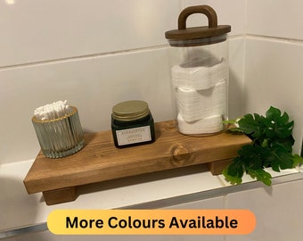 Wooden Riser | Kitchen Worktop Stand | Bathroom Shelf | Rustic Farmhouse