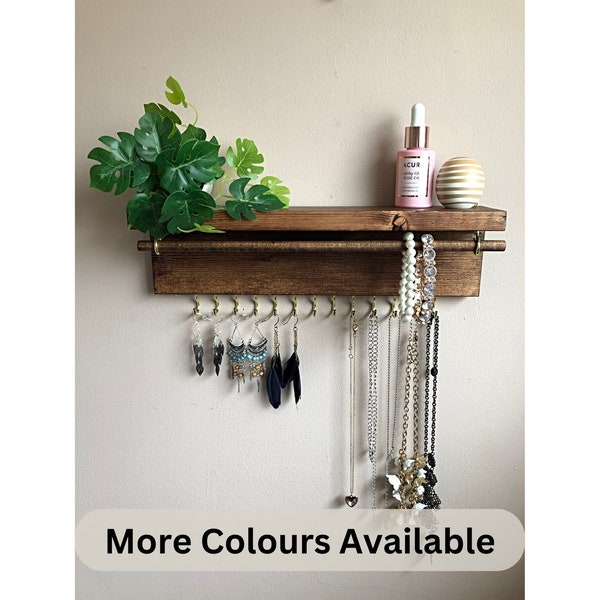 Jewellery Organiser | Necklace Storage With Shelf | Earring Holder