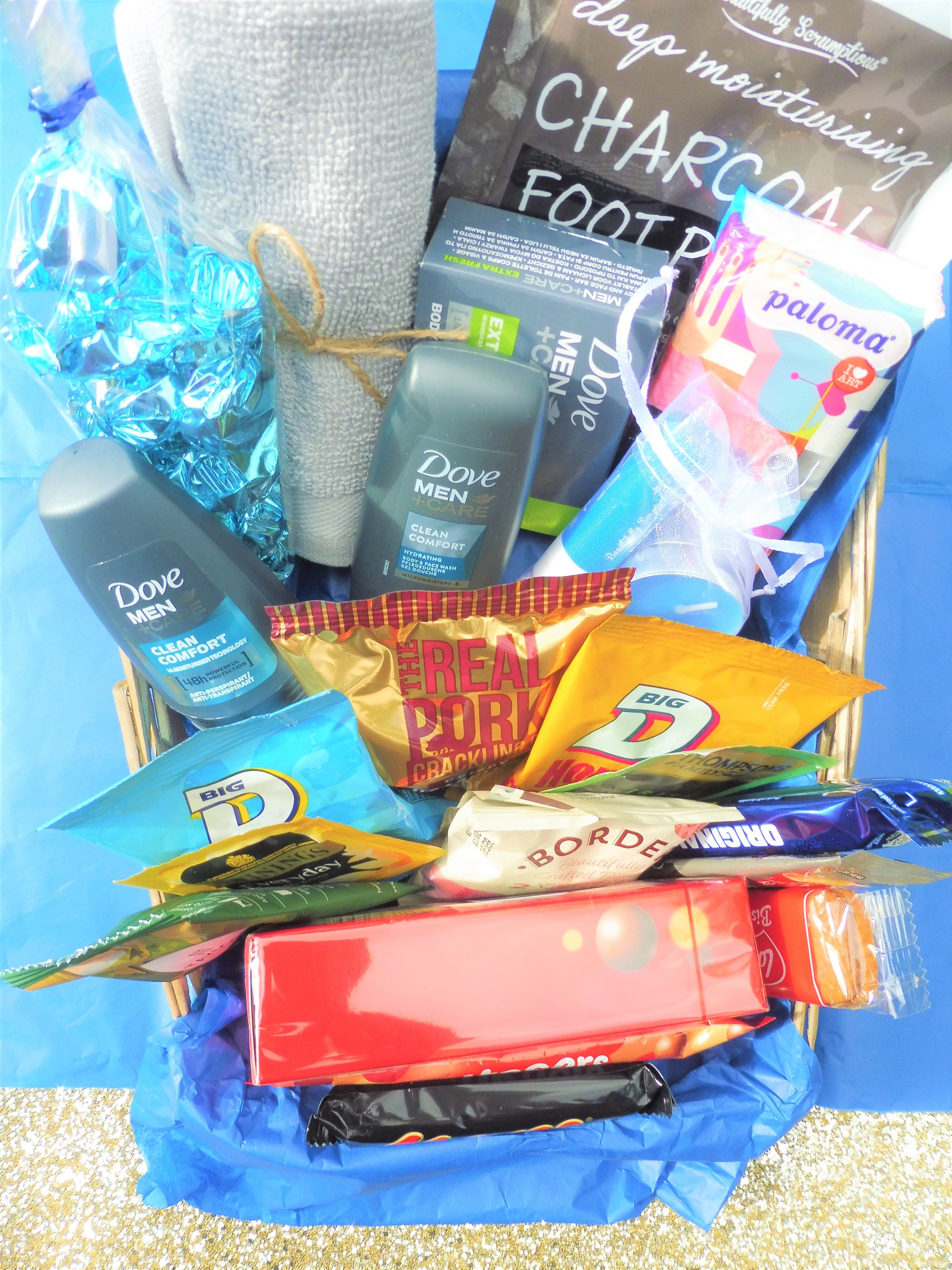 Birthday Hamper for Him Men's Food and Pamper Hamper Etsy