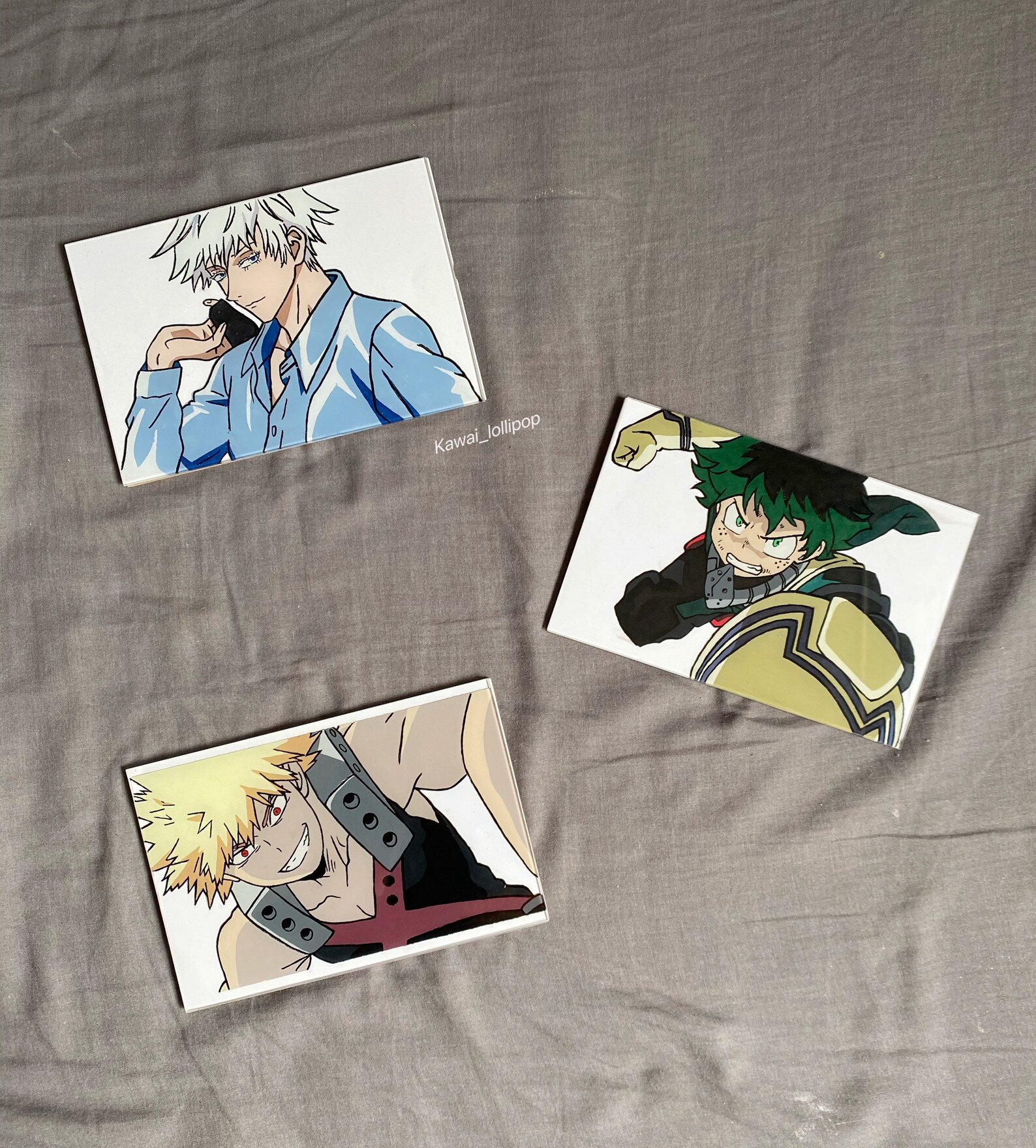 Gojo satoru /Bakugou katsuki / Deku glass painting Etsy