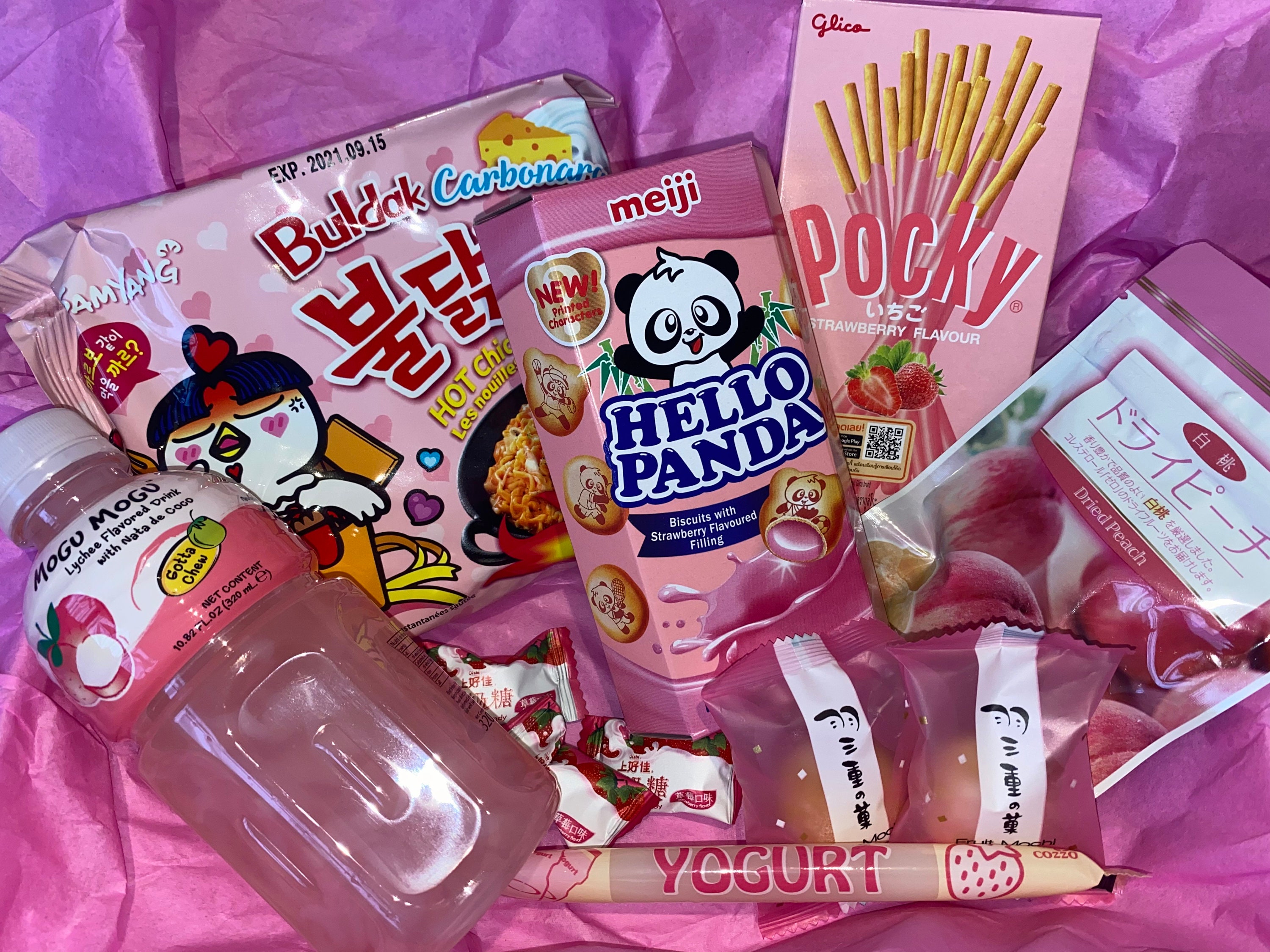 Pink Box Asian Snack Box Suitable for Vegetarians/Halal Etsy