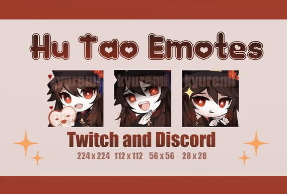 Hu Tao Twitch Genshin Impact Emotes