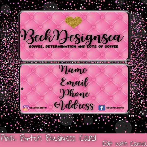 Mean Business Card Etsy