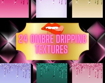 Dripping Glitter Digital Paper Bundle