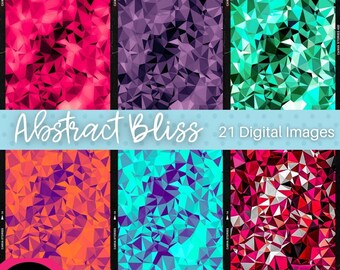 Abstract Digital Paper, metallic and diamond backgrounds with different colours  printable scrapbook paper for commercial use