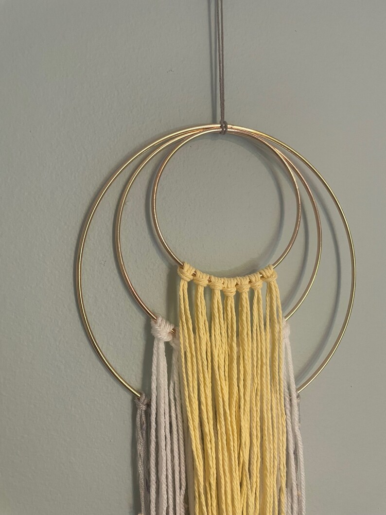 Triple Hoop Yarn Wall Hanging Etsy