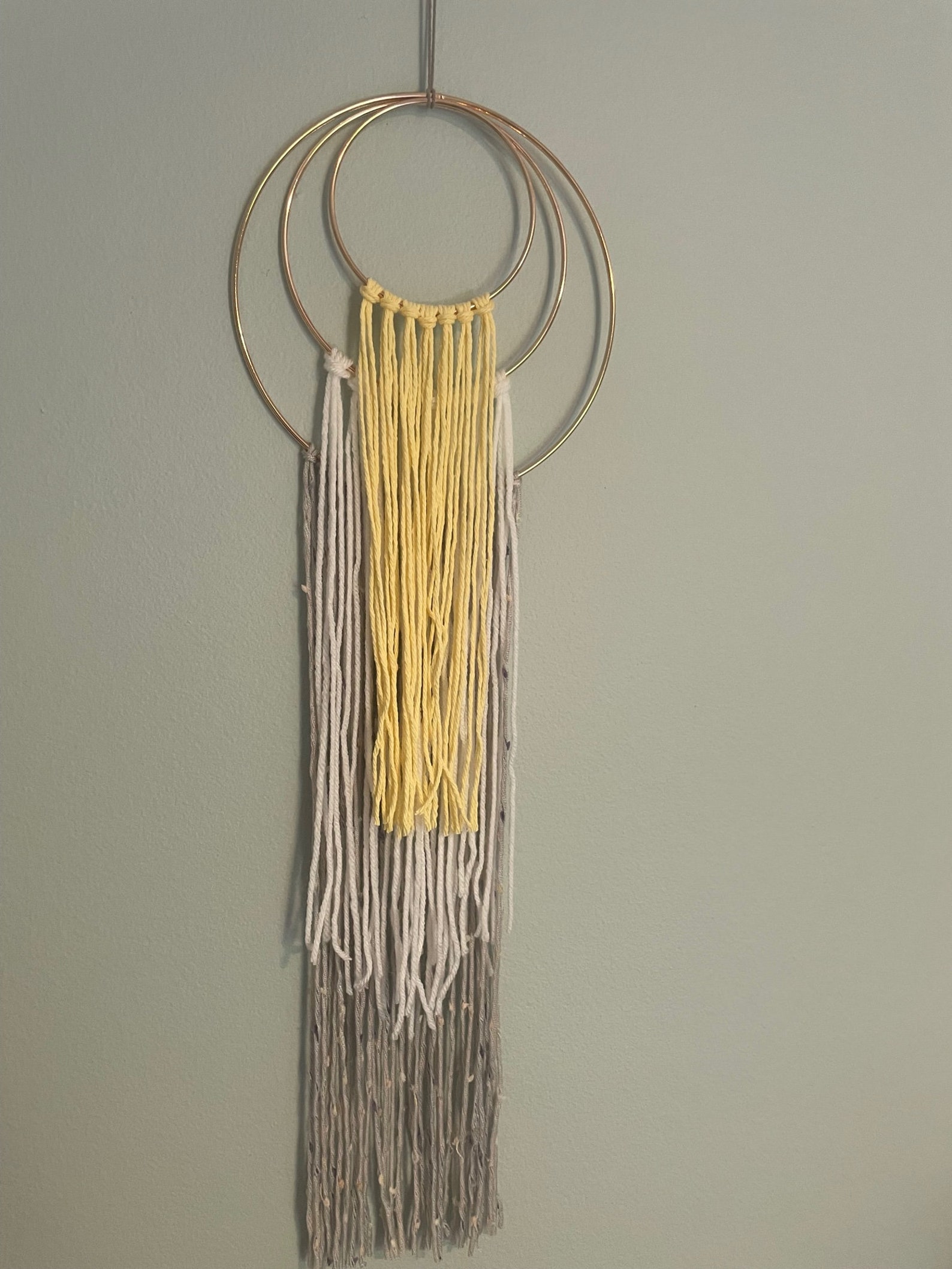 Triple Hoop Yarn Wall Hanging Etsy
