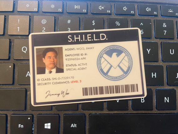 SHIELD ID Badge Marvel S.H.I.E.L.D. Agent Jimmy Woo Personalizable