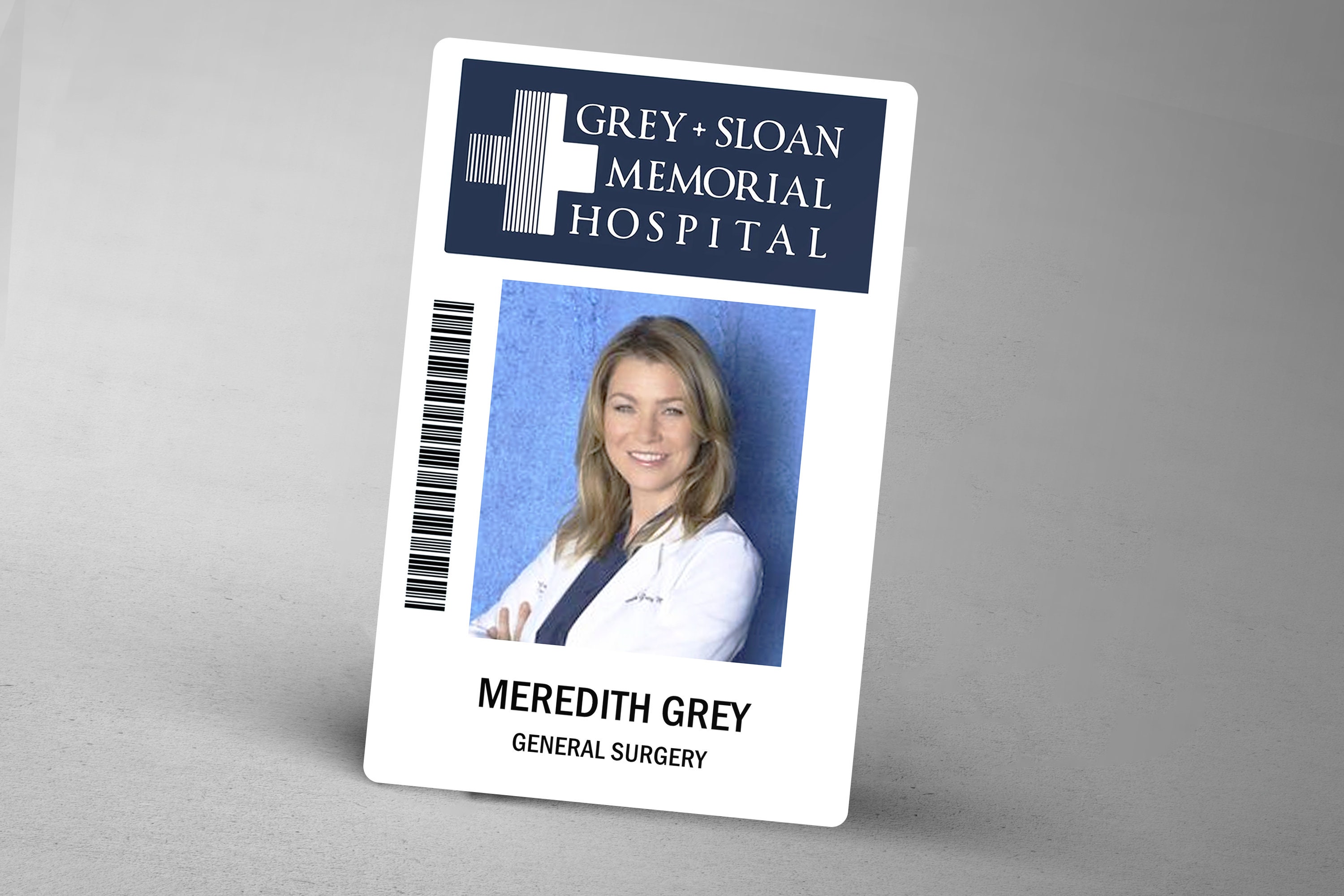Greys Anatomy ID Badge Meredith Grey Personalizable ID Badge