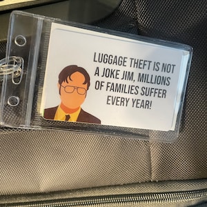 Dwight Schrute Luggage Tag | The Office Luggage Tag | Dwight Schrute Travel Tag | Funny Luggage Tag