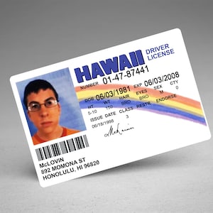 McLovin License | McLovin Superbad Movie Prop ID License