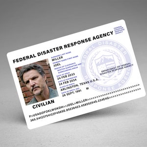 The Last of Us Joel Miller Personalizable ID Badge | FEDRA badge | TLOU | The Last of Us Gift | The Last of Us Cosplay