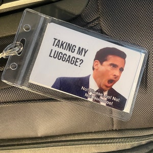 Michael Scott Luggage Tag | The Office Luggage Tag | Michael Scott Travel Tag | Funny Luggage Tag | Michael Scott Luggage Tag